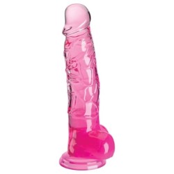 King Cock Clear with Balls-Pink 8